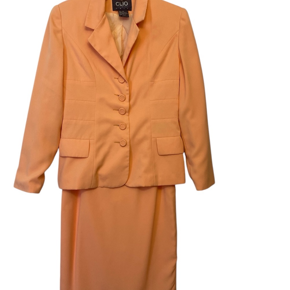 Clio Orange Midi Pencil Top for Work